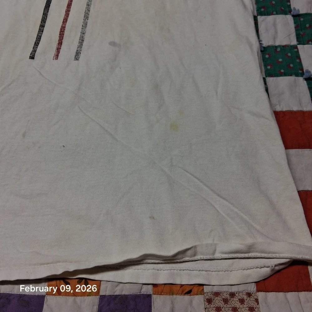Vintage Y2K Nike T‎ Shirt Size XL White Distressed Single Stitch